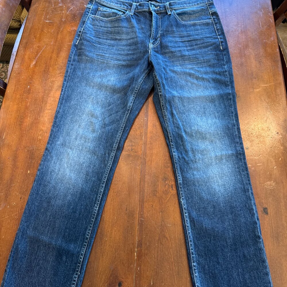 Flag & Anthem Premium Denim Dark Wash Straight Fit Jeans 34x30